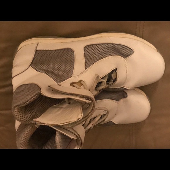 PRADA GREY & WHITE  HIGHTOP SNEAKERS - Picture 2 of 8